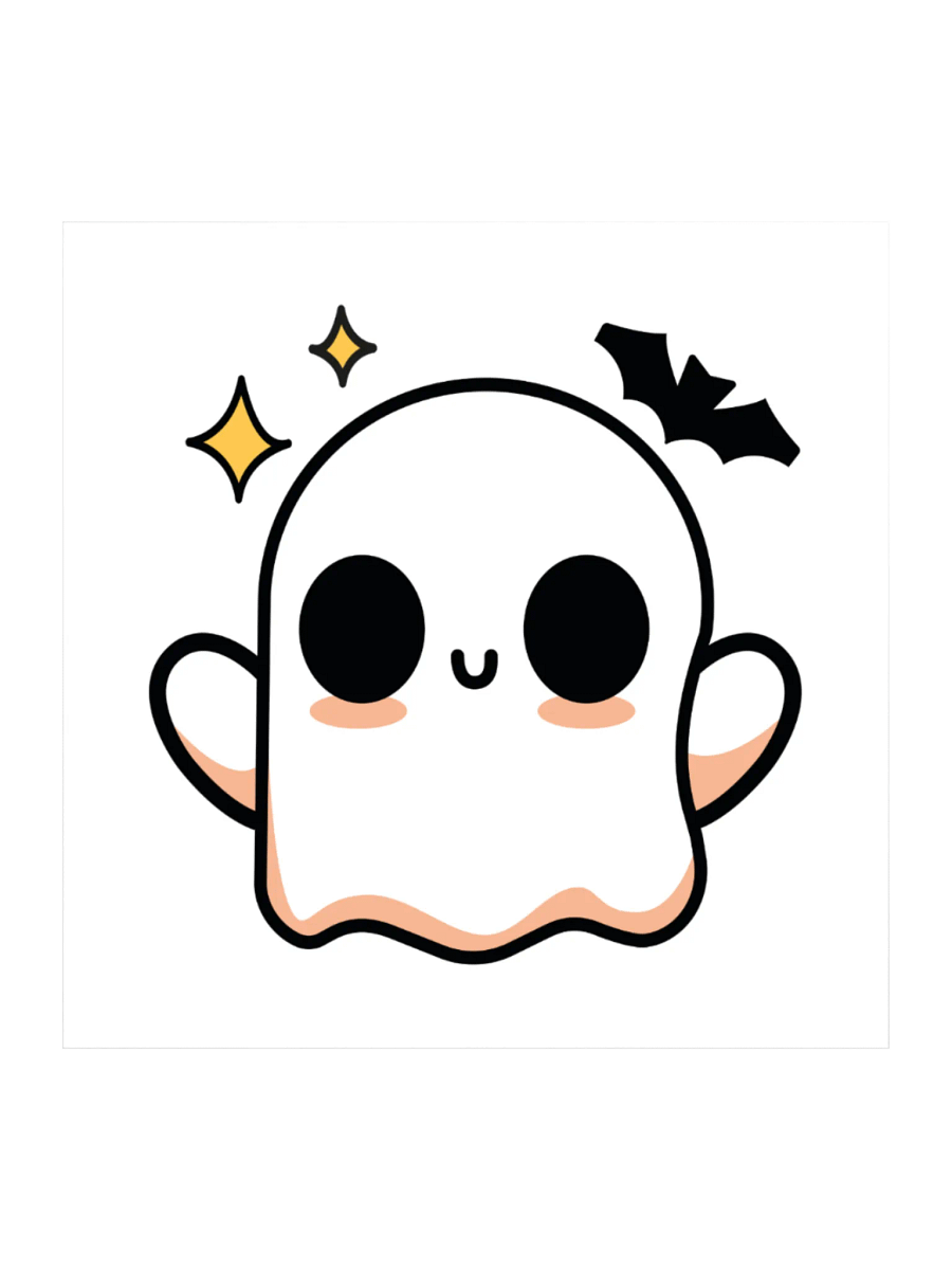 ghosty with bat sticker product image (2)