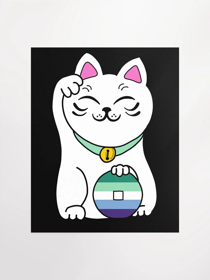 Maneki neko gay man pride poster product image (1)