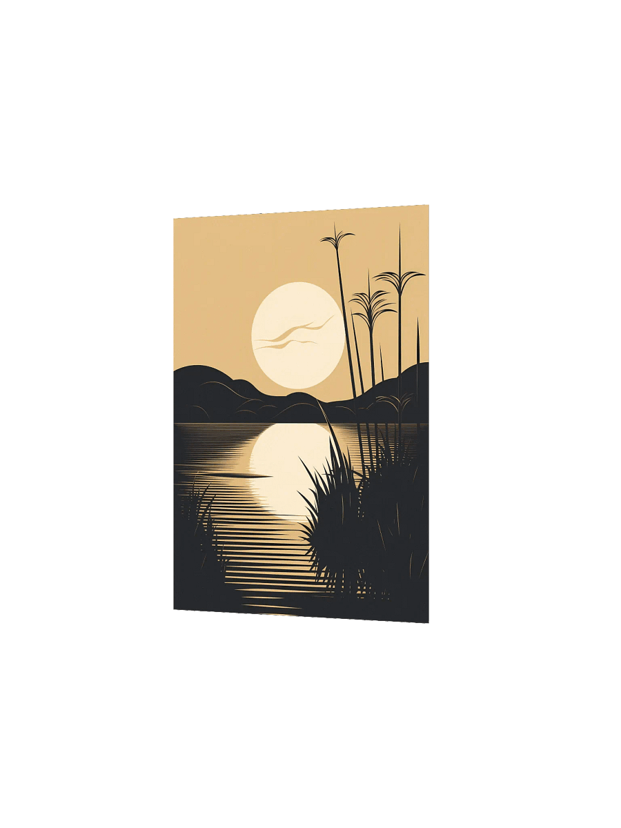 Golden Nile Flow – Minimalist Single-Line Art Print product image (5)