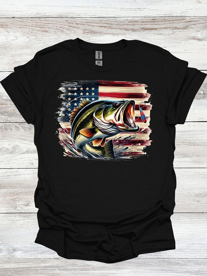 Patriotic Bass Fishing Tee product image (1)