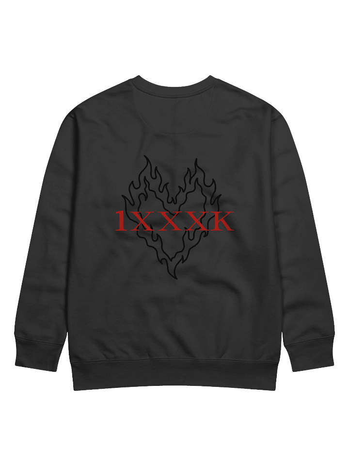 Fiery Black Heart | Crewneck product image (1)