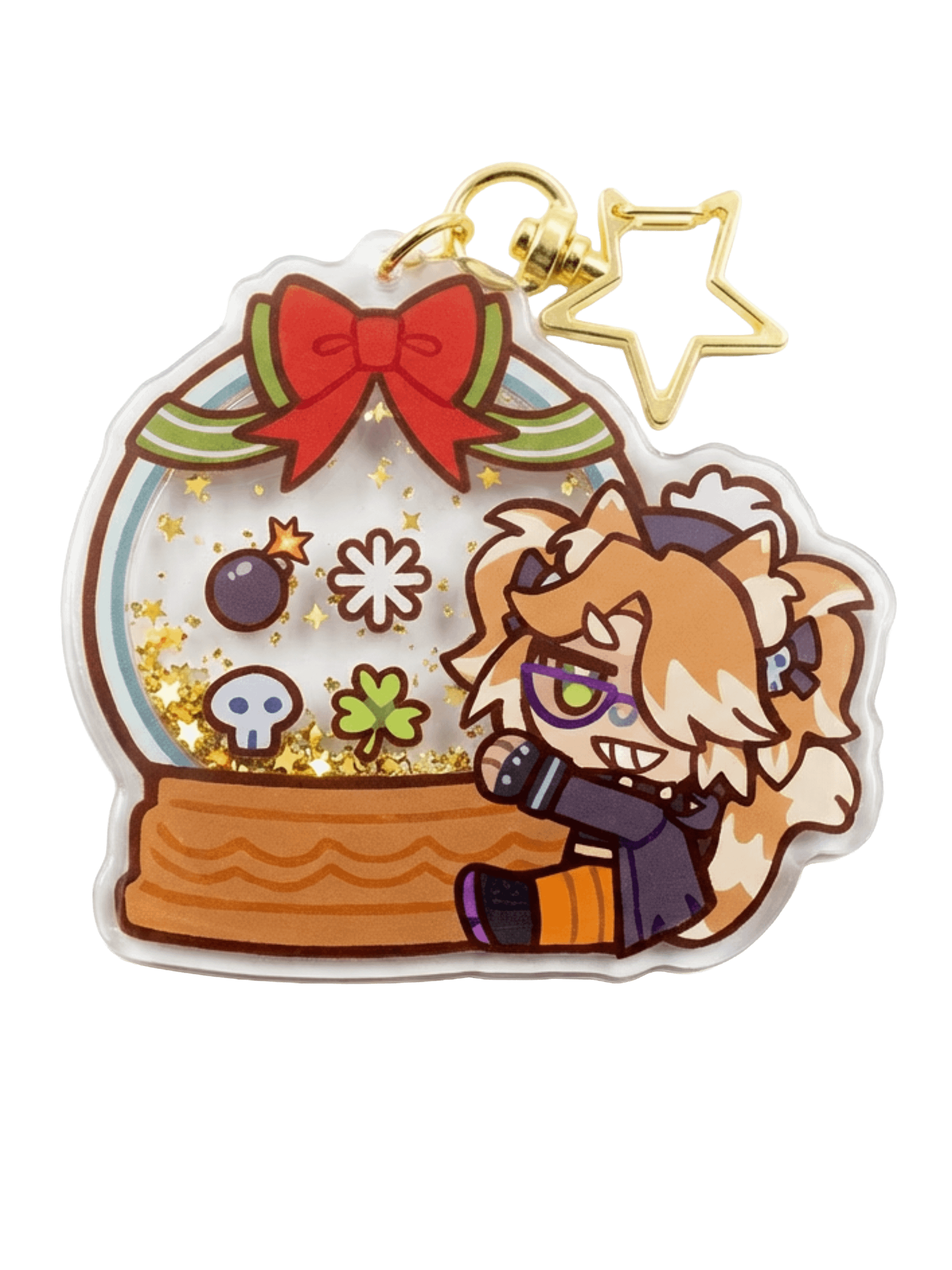 KB’s Bombshell Blizzard Snow Globe | Holographic Shaker Keychain product image (1)