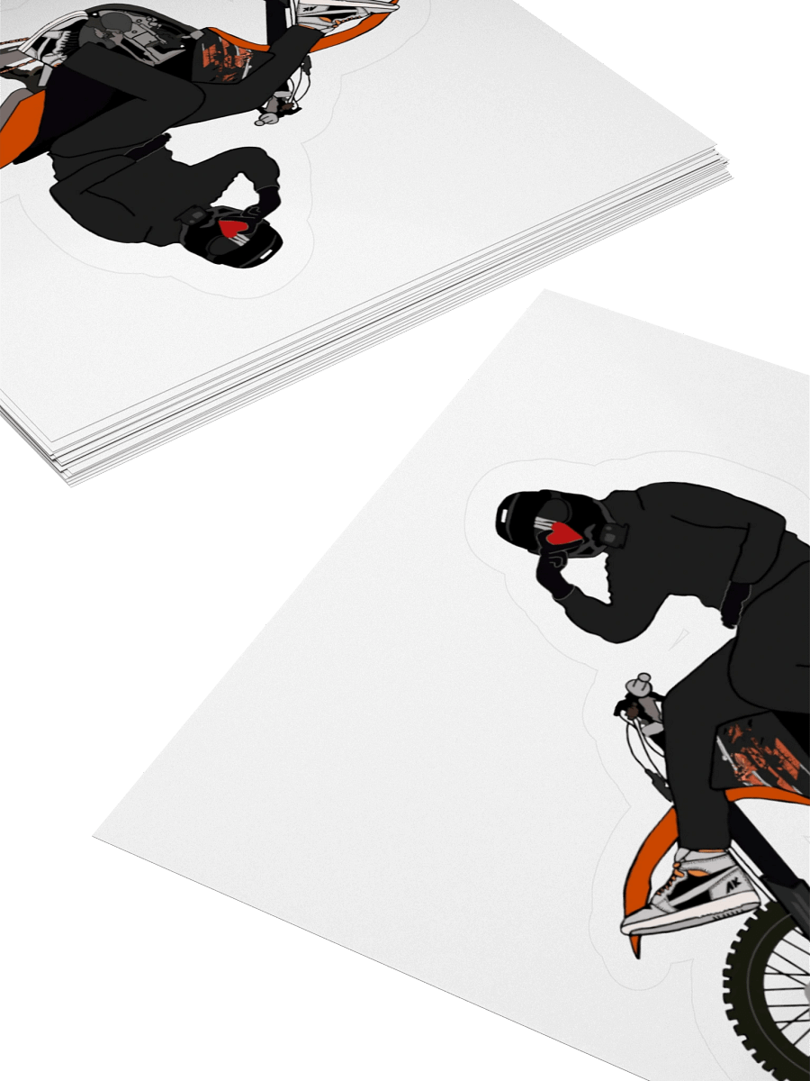 Heart-hand on Bike | Kiss-cut Sticker product image (4)
