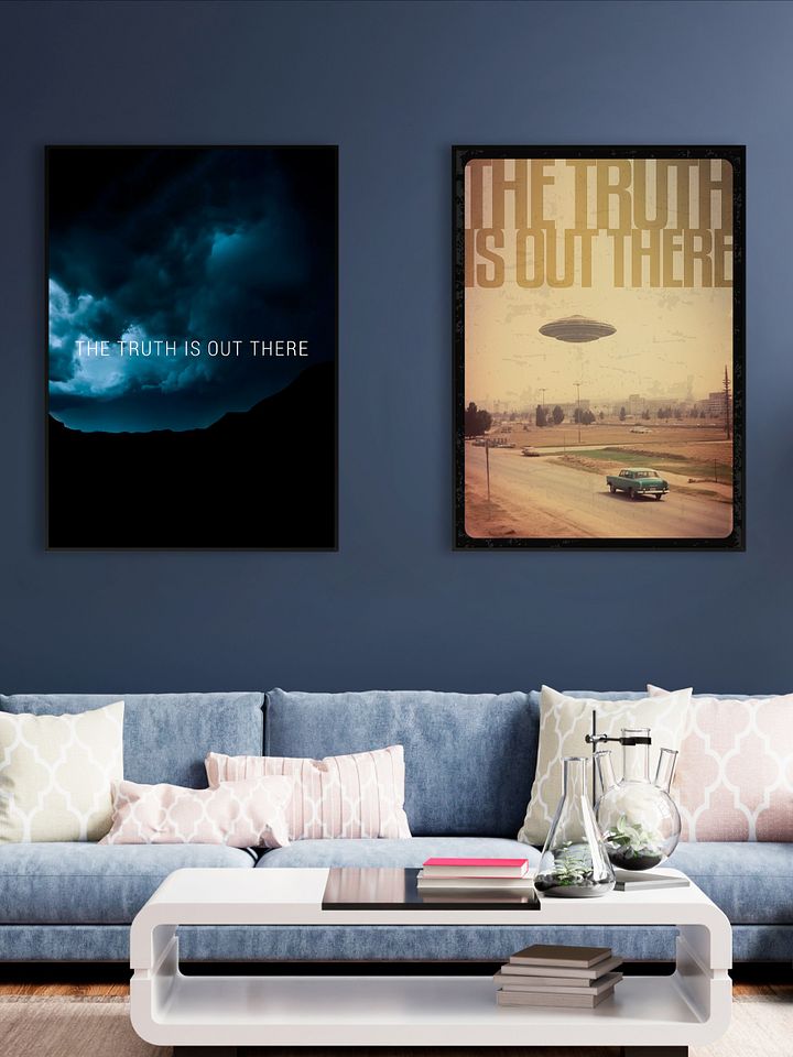 The Truth is Out There / The X-Files retro 60s poster — sci-fi poster, movie poster, space art print product image (2)