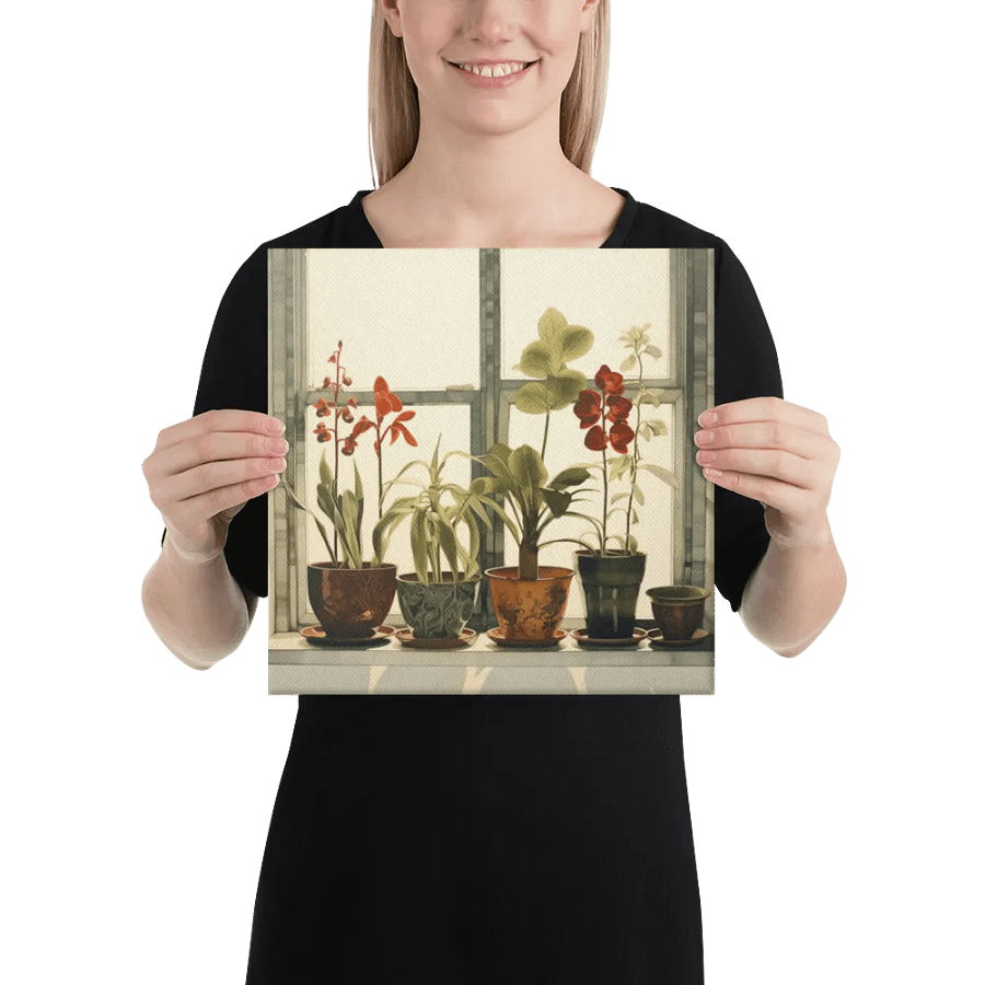 Art2401-12 Potted Plants Still Life - Canvas Print - sm product image (2)