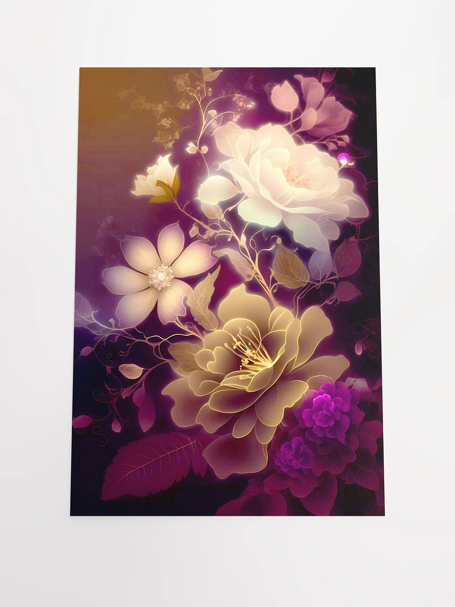 Enchanted Floral Radiance Poster: Magical Botanical Art for Mystical Interiors Matte Poster product image (3)