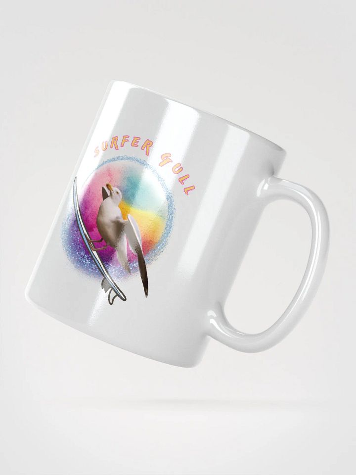 Soleil the Surfer Gull White Glossy Mug product image (3)