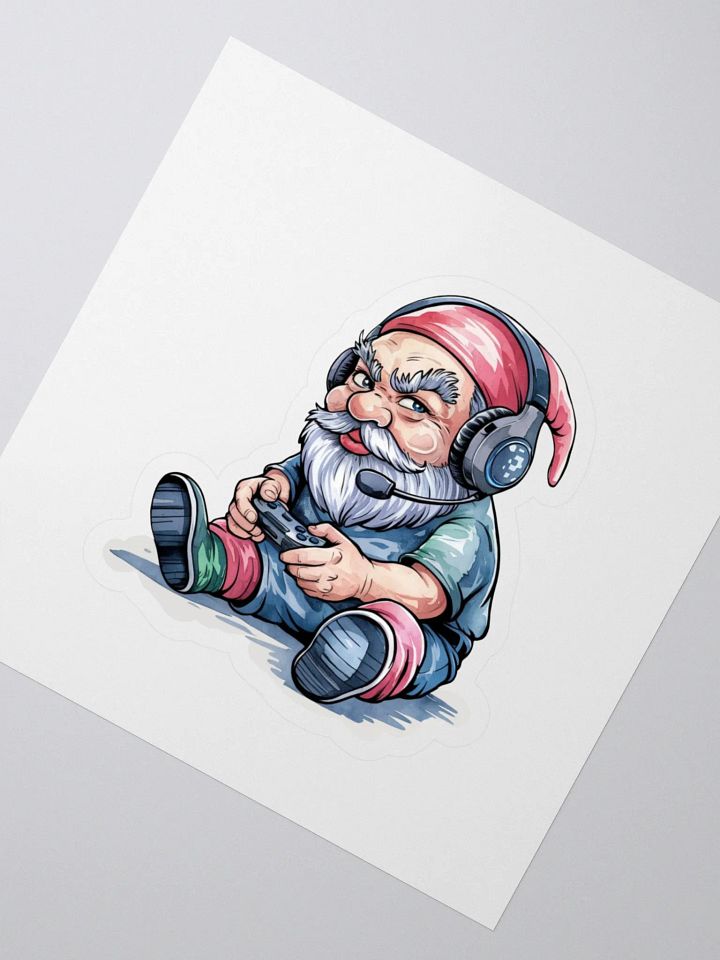 Not Now! Gamer Gnome Sticker product image (2)