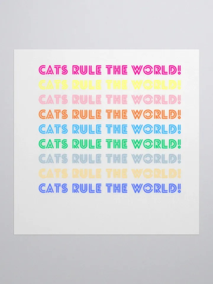 Vibrant Cat Power Stickers product image (1)