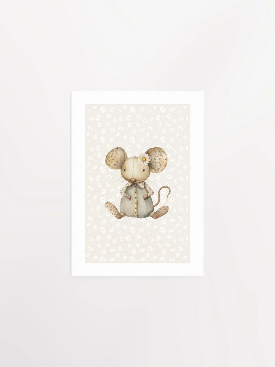 Boho Daisy and Mouse Nursery Print product image (2)