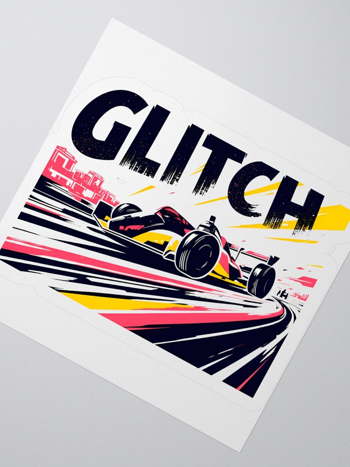 Digital Distortion Race Car | Glitch Sticker product image (5)