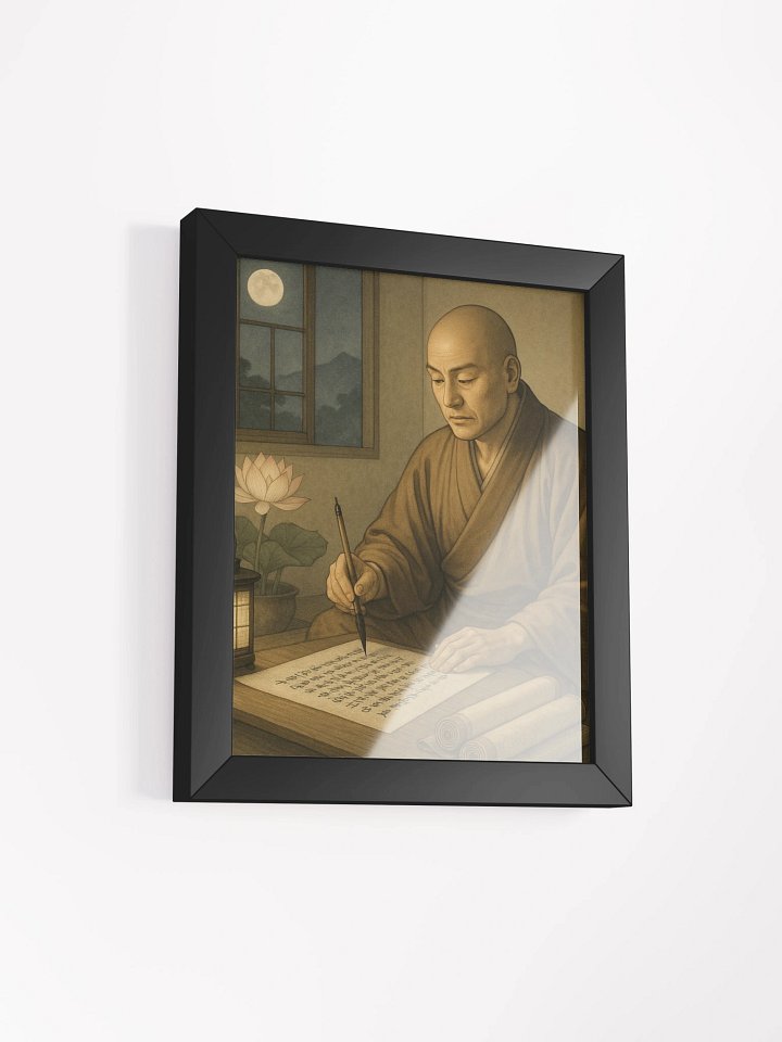 Nichiren Daishonin Writing the Gosho – Framed Matte Poster for Nichiren Buddhism Practitioners product image (32)
