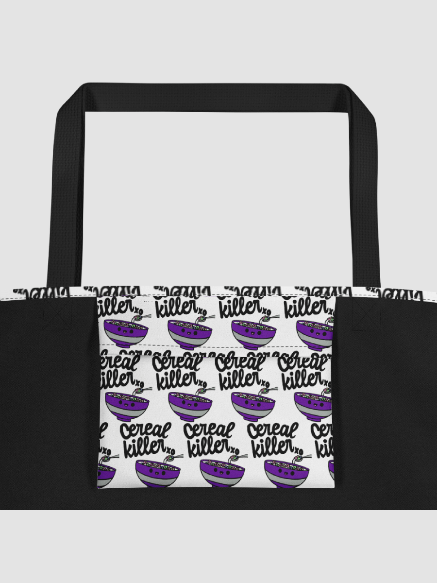 [The Cereal Bowl] All-Over Print Large Tote Bag w/ Pocket AOP AOP602 . product image (3)