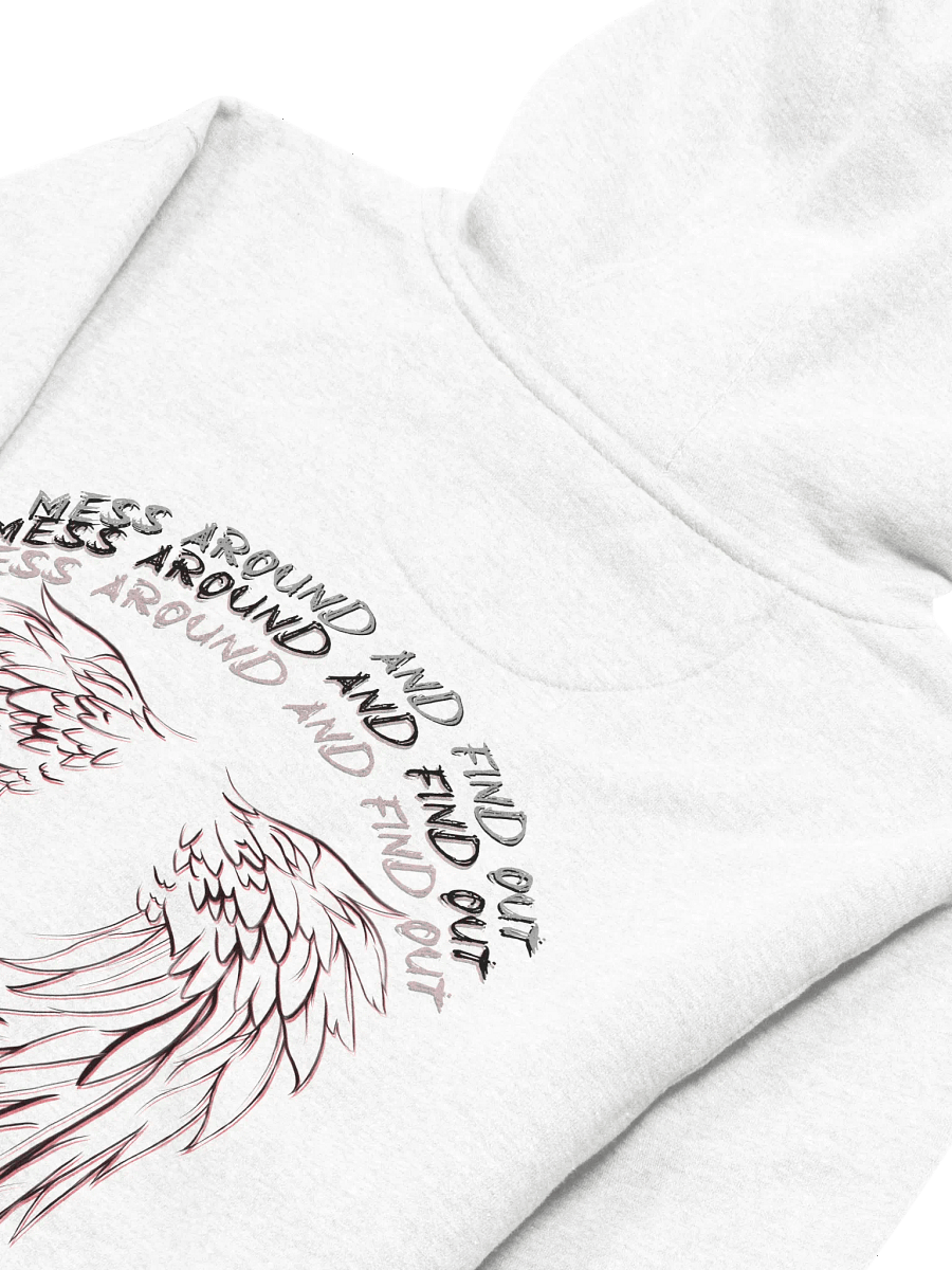 MESS AROUND AND FIND OUT ~ WINGS HOODIE (WHITE) product image (4)
