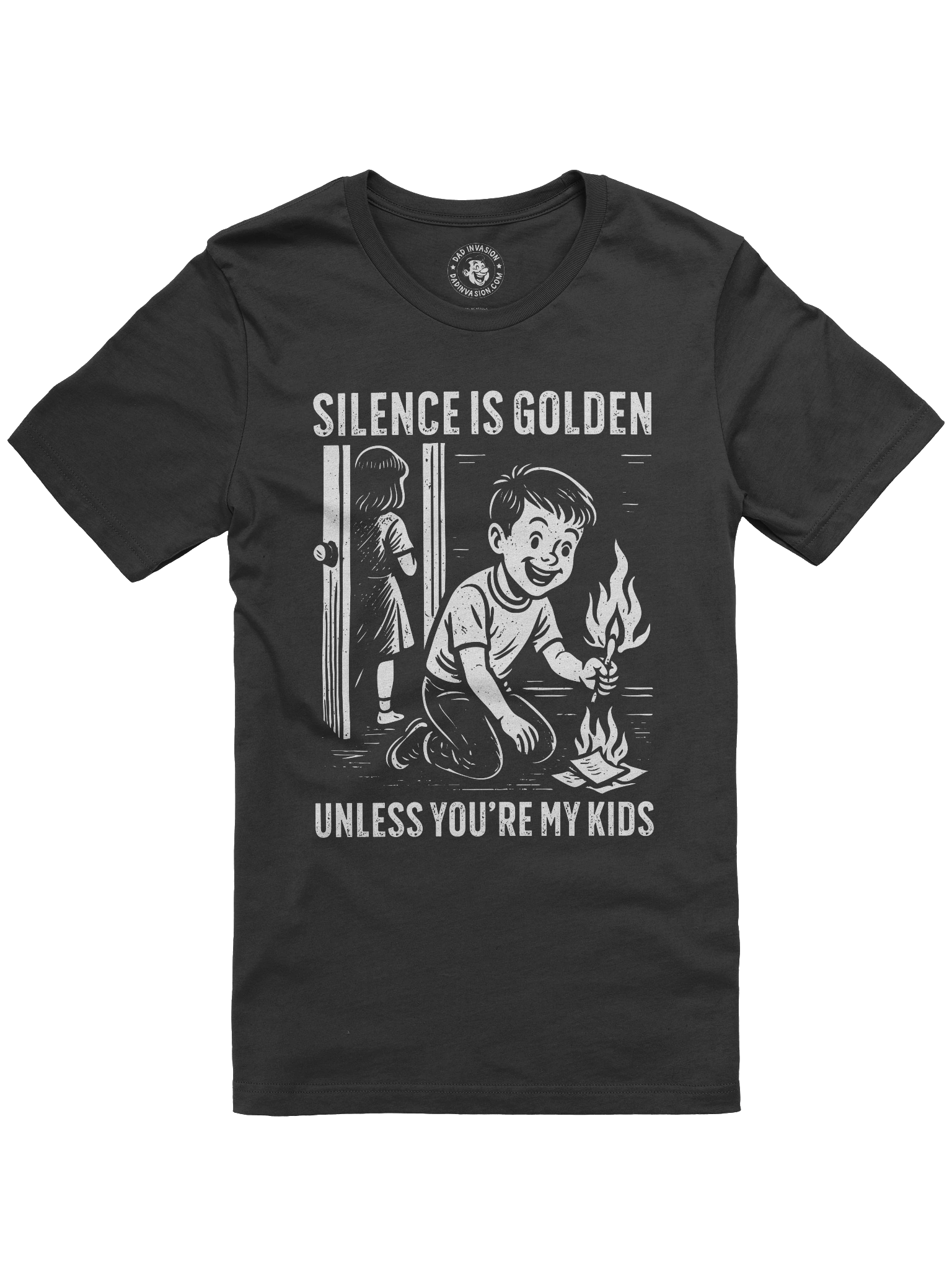 Silence Is Golden Unless You’re My Kids - Funny Dad Premium T-Shirt product image (1)