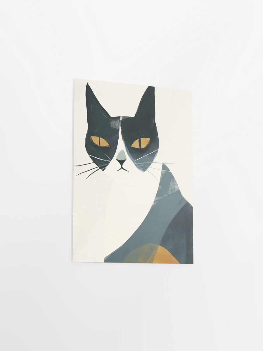 Vivid Yellow-Eyed Cat Matte Poster product image (6)