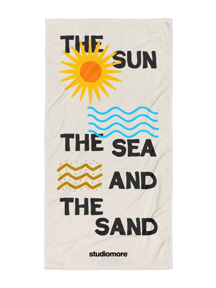 The Sun The Sea and The Sand Beach Towel product image (1)