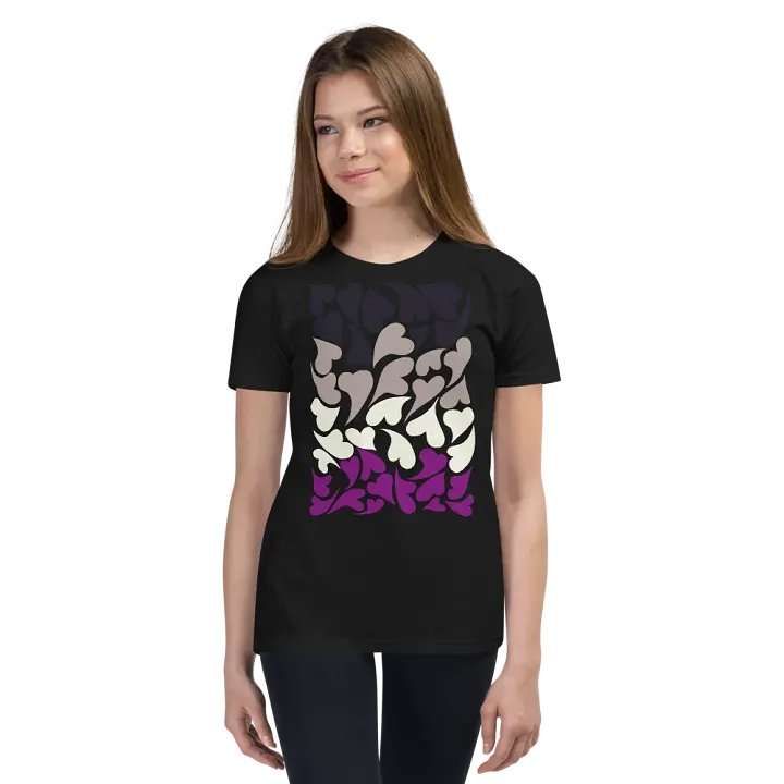 Nestled PRIDE Asexual T-shirt (Youth) product image (5)