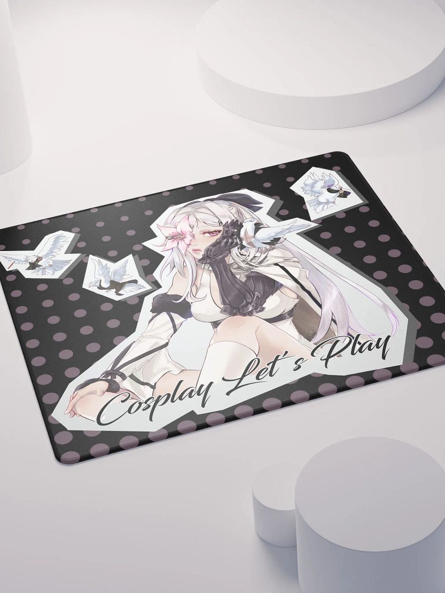 LZ's pigeons small mousepad black product image (4)