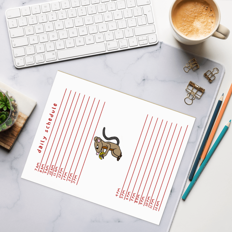 Banana Rat Daily Schedule Notepad product image (1)