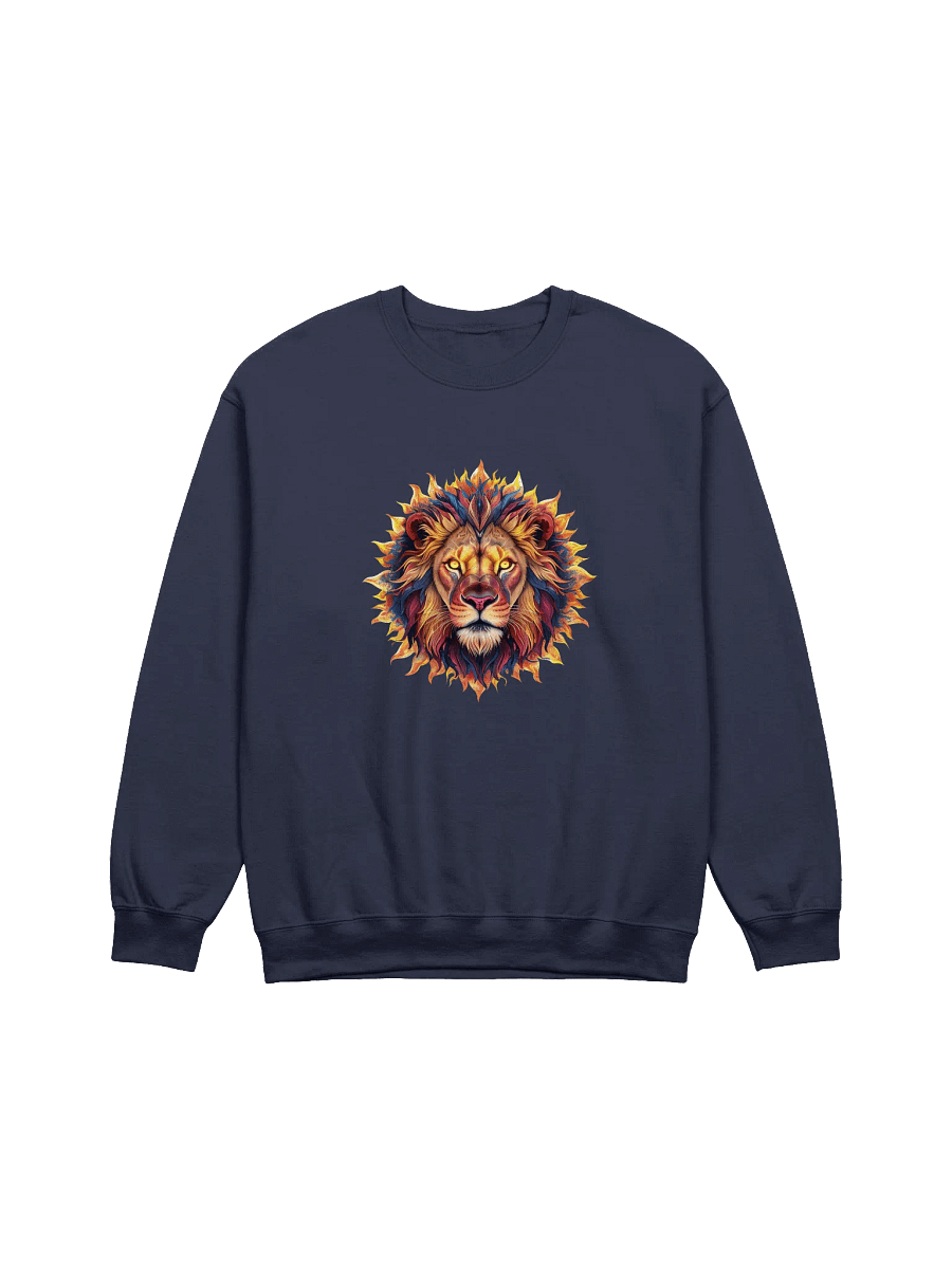 Blazing Majesty: The Fireborn Lion - Air-Spun Classic Crewneck Sweatshirt product image (2)