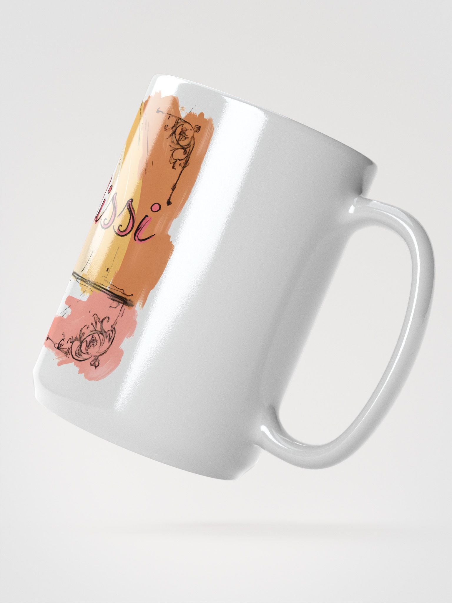 Graceful Odissi Dancers | Duo Performance Art Print Glossy Mug product image (2)