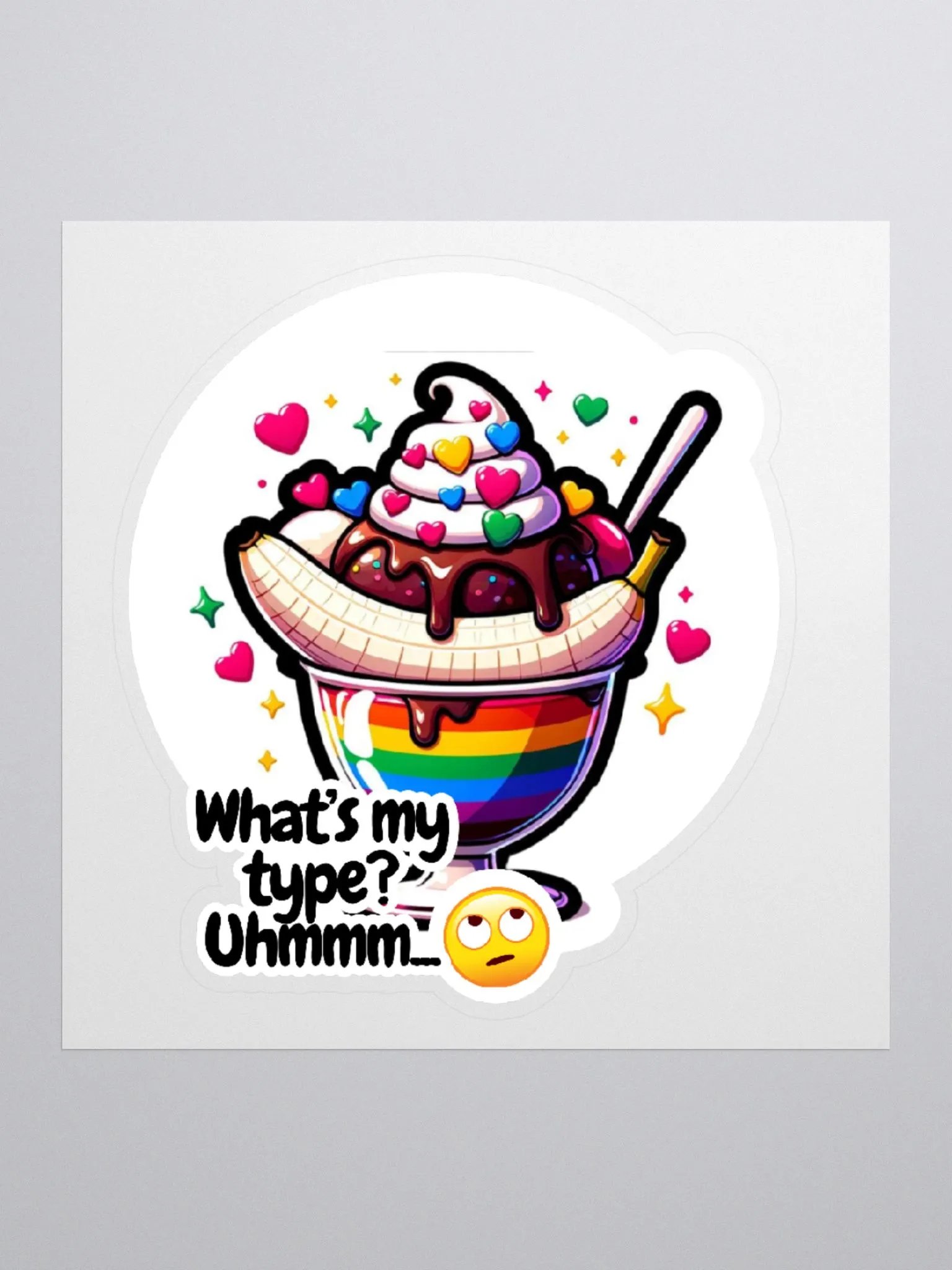 Dessert Sticker-Innuendo Sticker-Rainbow Style-LGBTQIA Sticker product image (2)