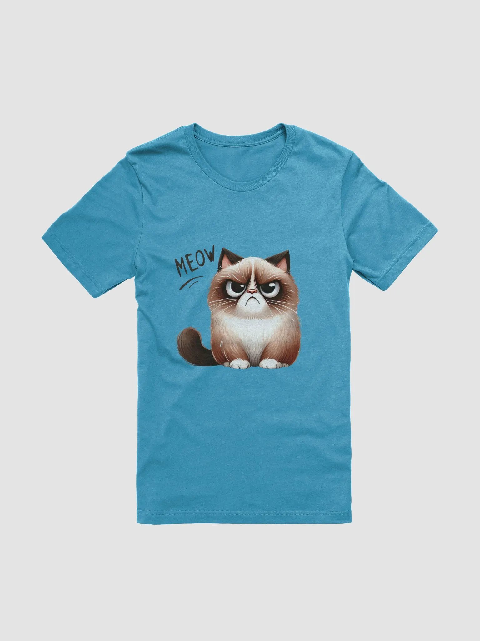 Grumpy Cat 'Meow' T-Shirt – Funny and Adorable Cat Lover Design product image (1)