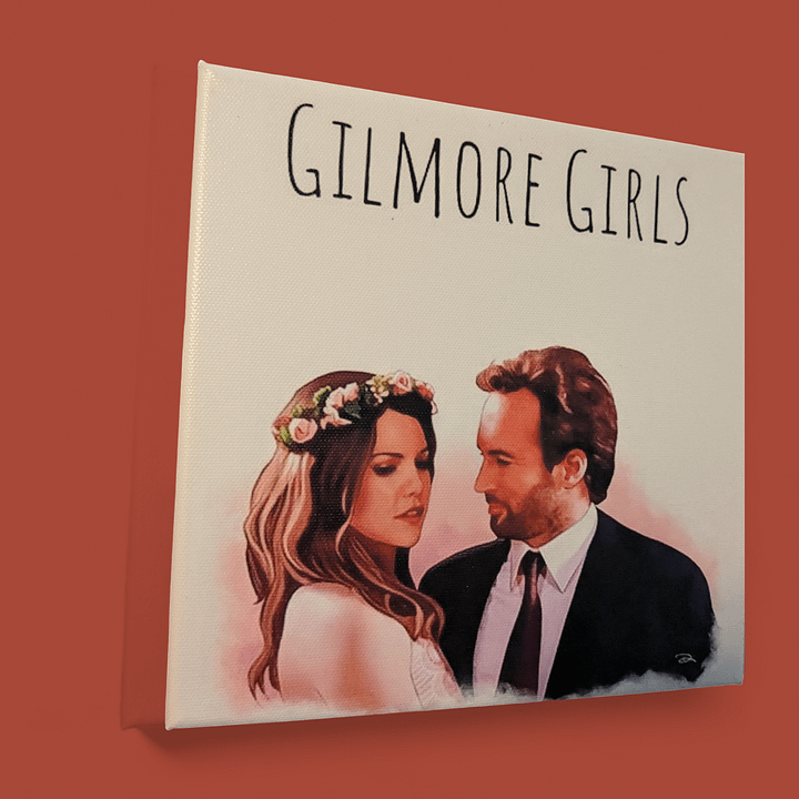 Gilmore Girls Luke & Lorelei 8x8 canvas print product image (1)