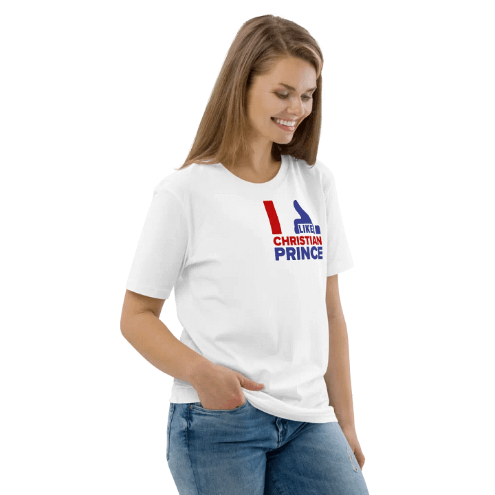I Like Christian Prince, Red, Blue, White On Black T-Shirt product image (2)