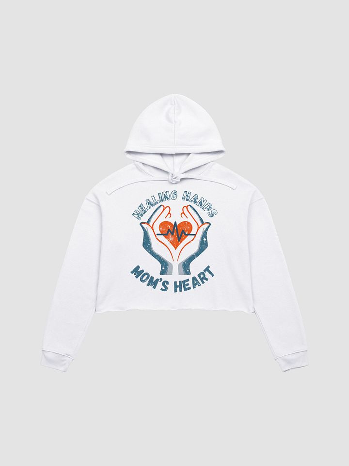 Mom's Heart Electrocardiogram Crop Hoodie product image (7)
