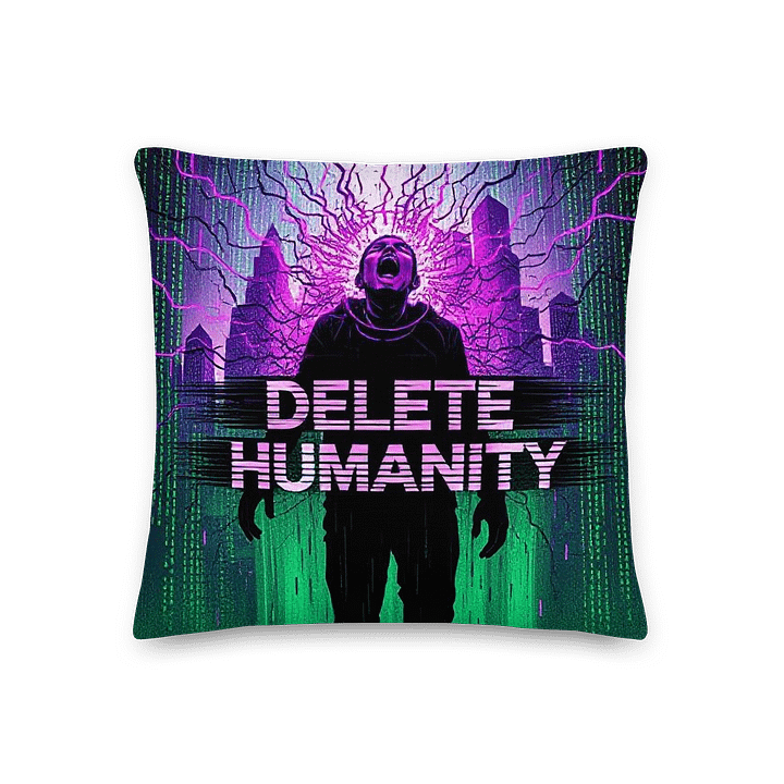 Delete Humanity Pillow product image (1)