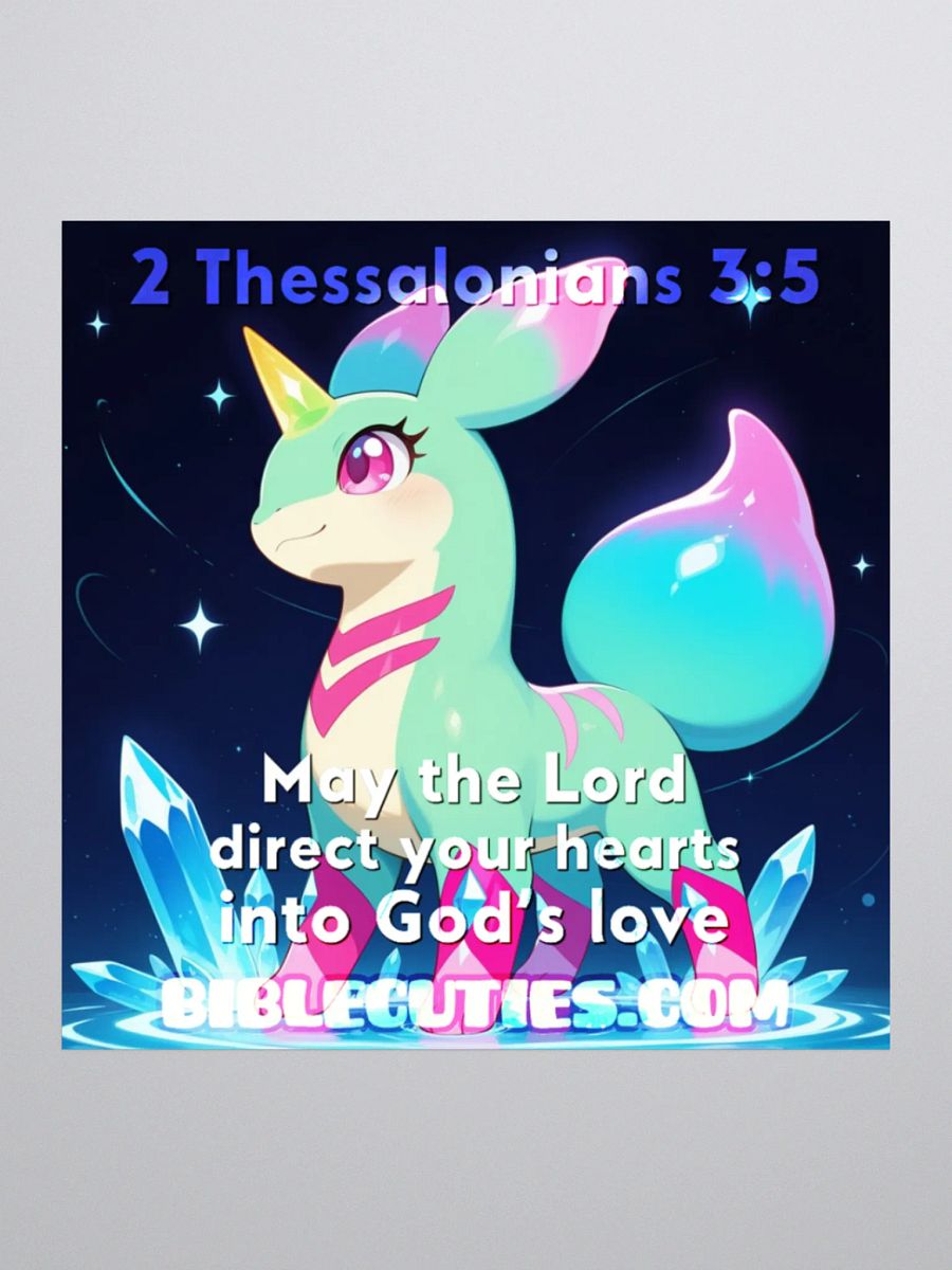 Bible Cuties Fey - May the Lord direct your hearts into God's love Sticker product image (2)