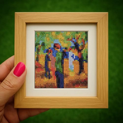 Tiny masterpiece alert!
Say hello to my mini cross stitch pattern inspired by Woman with Green Jacket by August Macke — a vib...