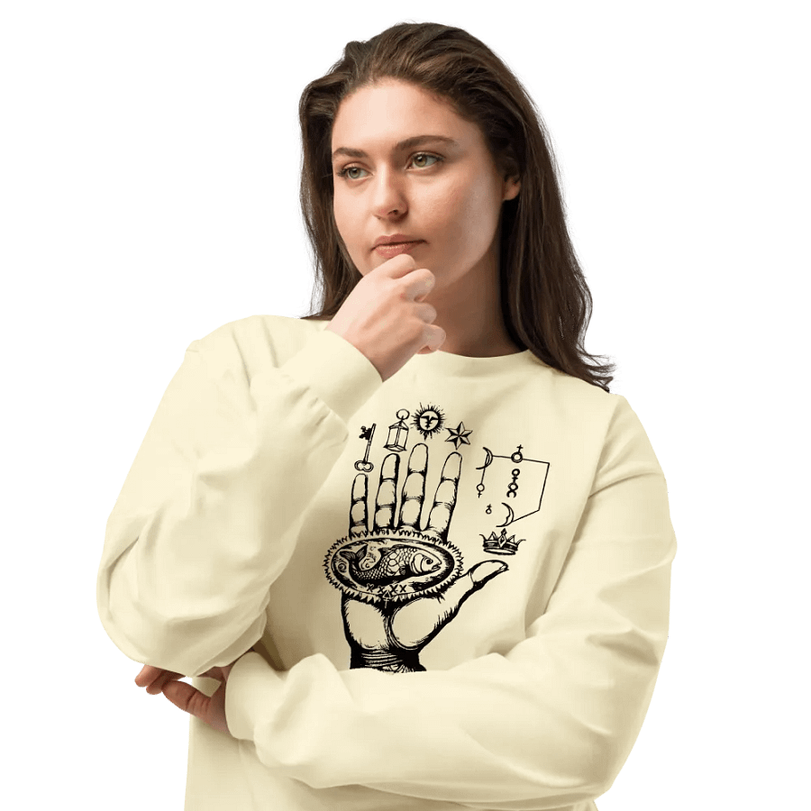 [Hand of Mysteries 3 - Black] - Unisex Premium Heavyweight Long Sleeve Shirt product image (7)