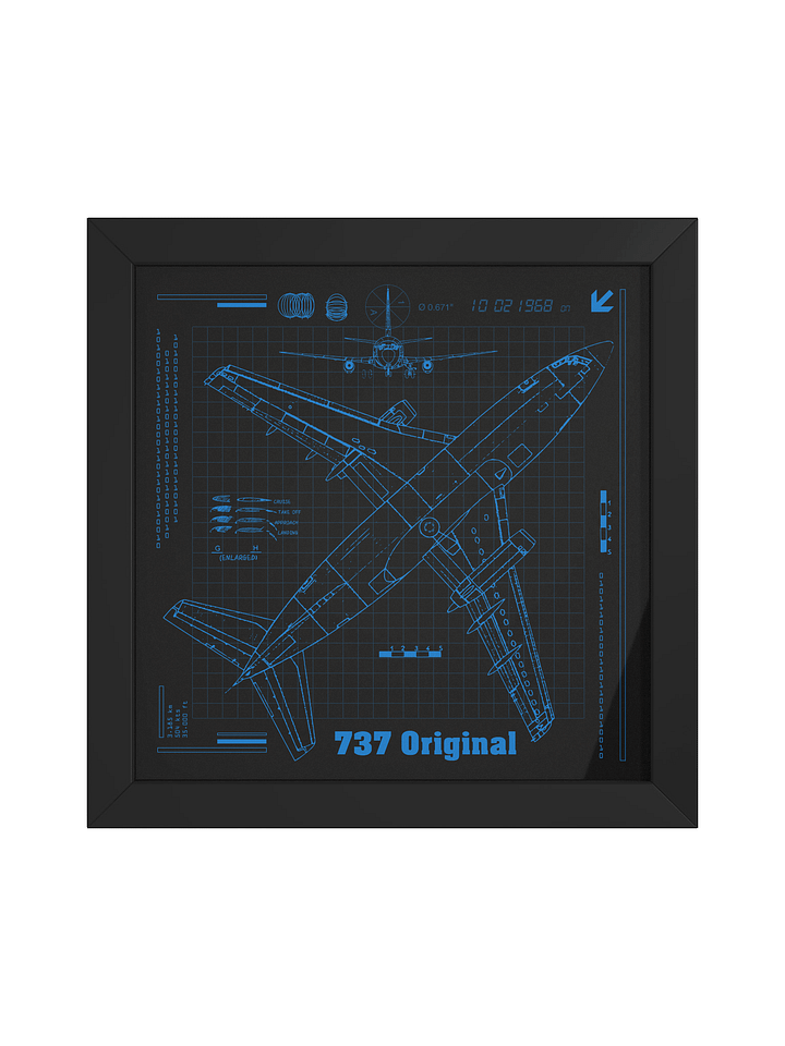 737 Original Blueprint Framed Poster product image (1)