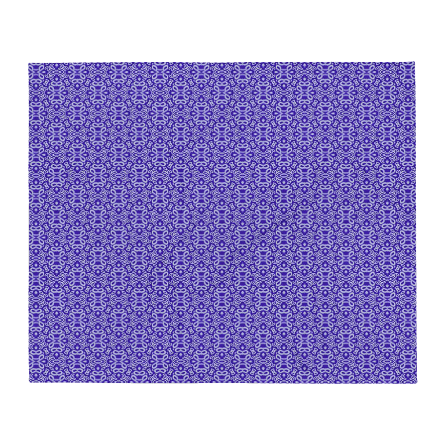 Elegant Purple & White Seamless Patterned Throw Blanket product image (3)