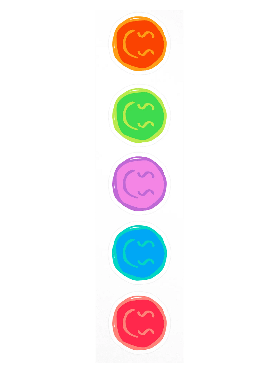 Silly Smile Rainbow Sticker Pack product image (3)