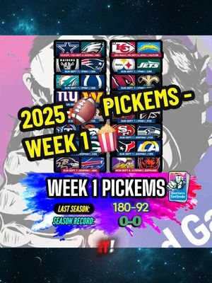 🏈 Good Gainz Weekly Pickems - 2025 🏈 . 😁 WE'RE BAAAACCKK With Another Season of NFL Weekly Pickems. Last Year Was A Success & This Year Will Be Even More Like A Taylor Swift Love Story! 😂  📝 LET'S KICKOFF WEEK 1 With Some Exciting Divisional Match-Ups! 💬 Tell Us Who You're Placing Your Bets On To Win This Week & Complete Those Thrilling Parlays 🤙 🔗 Available In Our TikTok Shop ‼️ .. #pullingsomegoodgainz🔥 #sportsbetting  #weeklypicks  #footballisback #nfl 