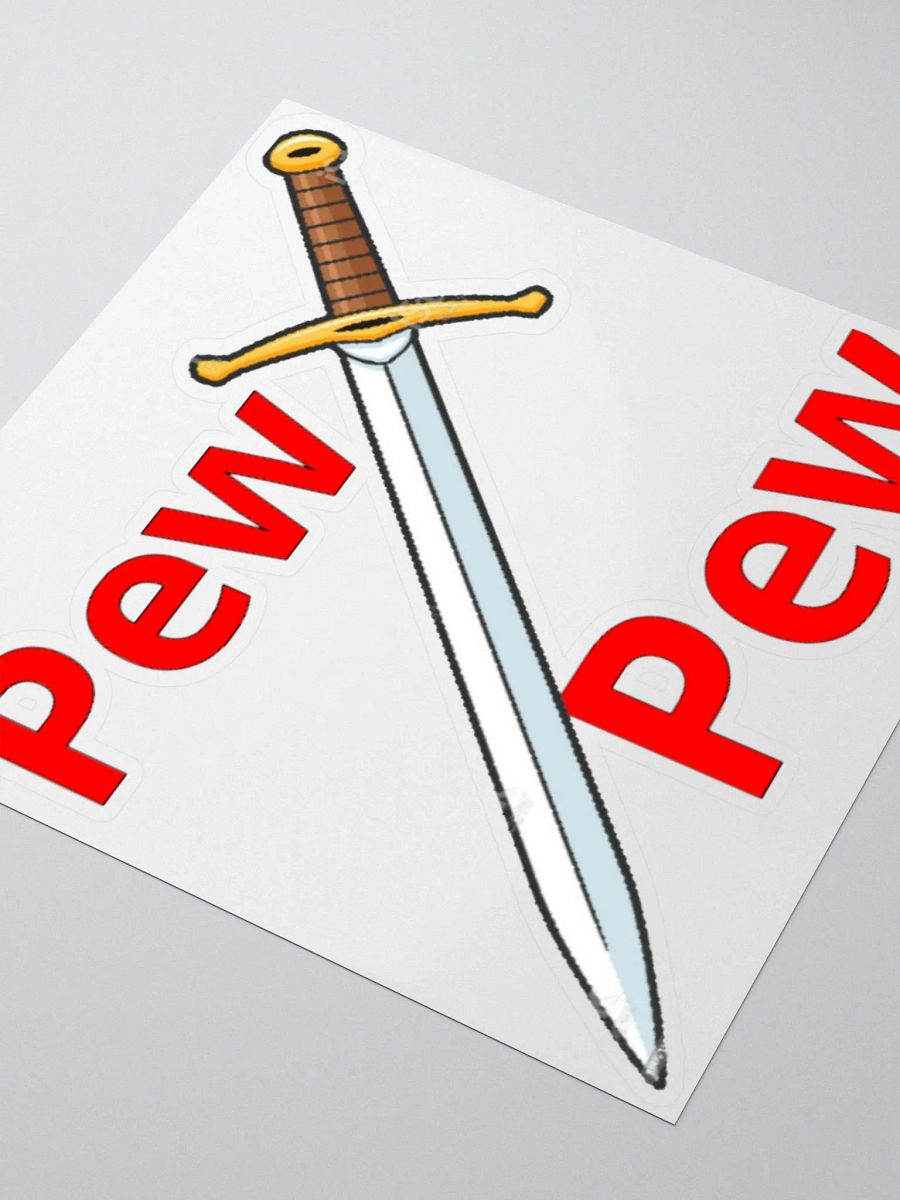 Pew Pew - White 'Kiss Cut Sticker' product image (8)