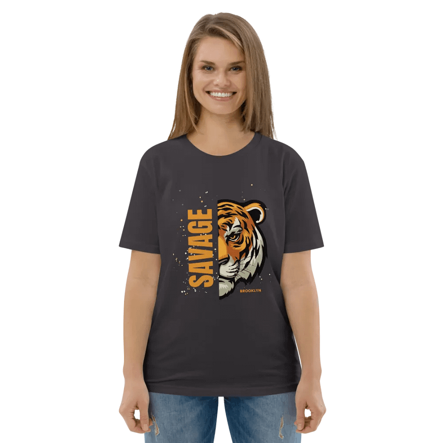 Glitch Tiger Organic Tee product image (139)