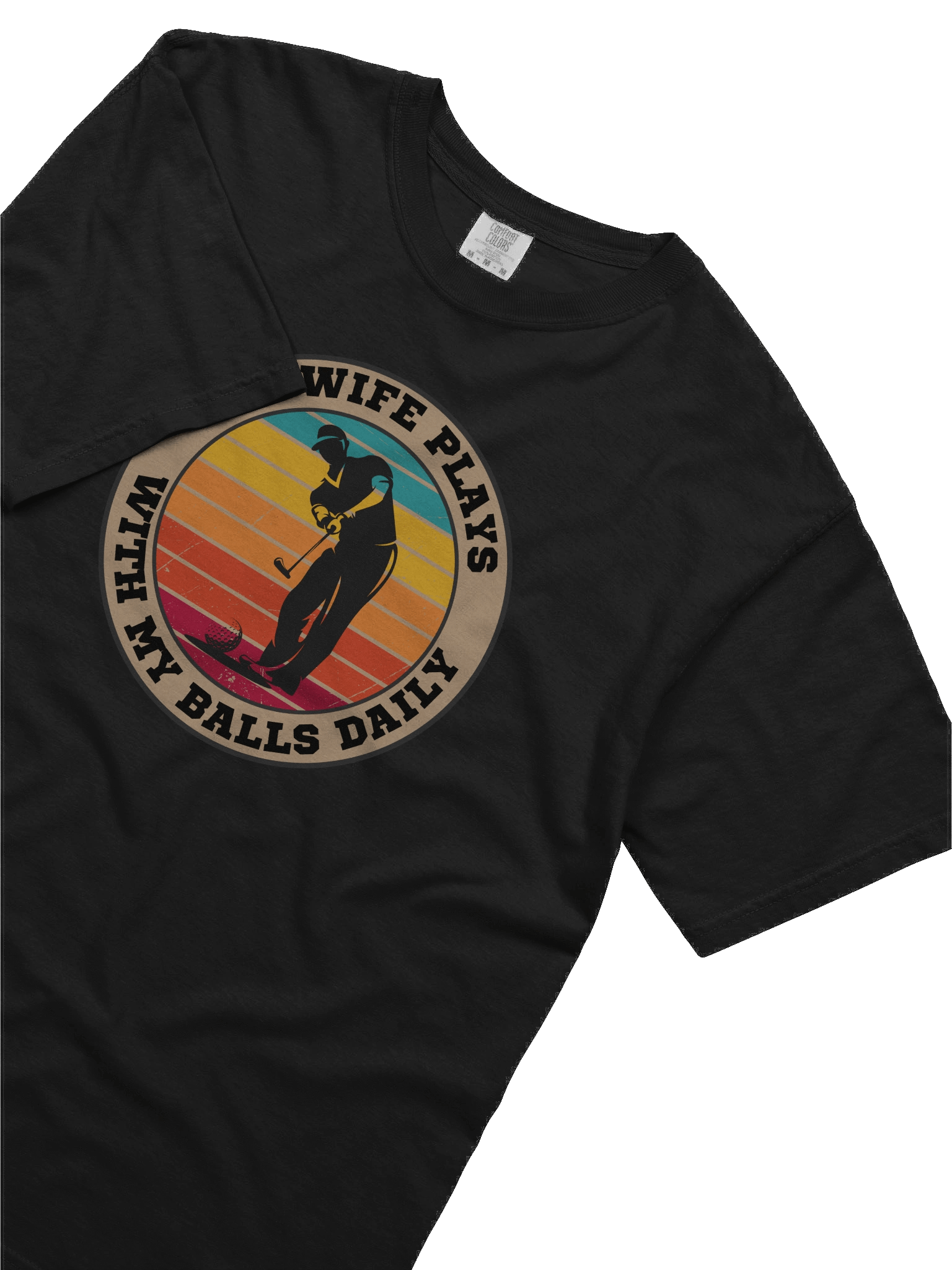Men's Golf "My Wife Plays With My Balls Daily T-Shirt – Funny Sports Graphic Tee | Retro Humor Shirt product image (2)