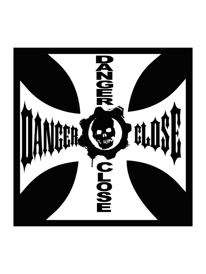 DANGER CLOSE IRON CROSS STICKERS product image (1)