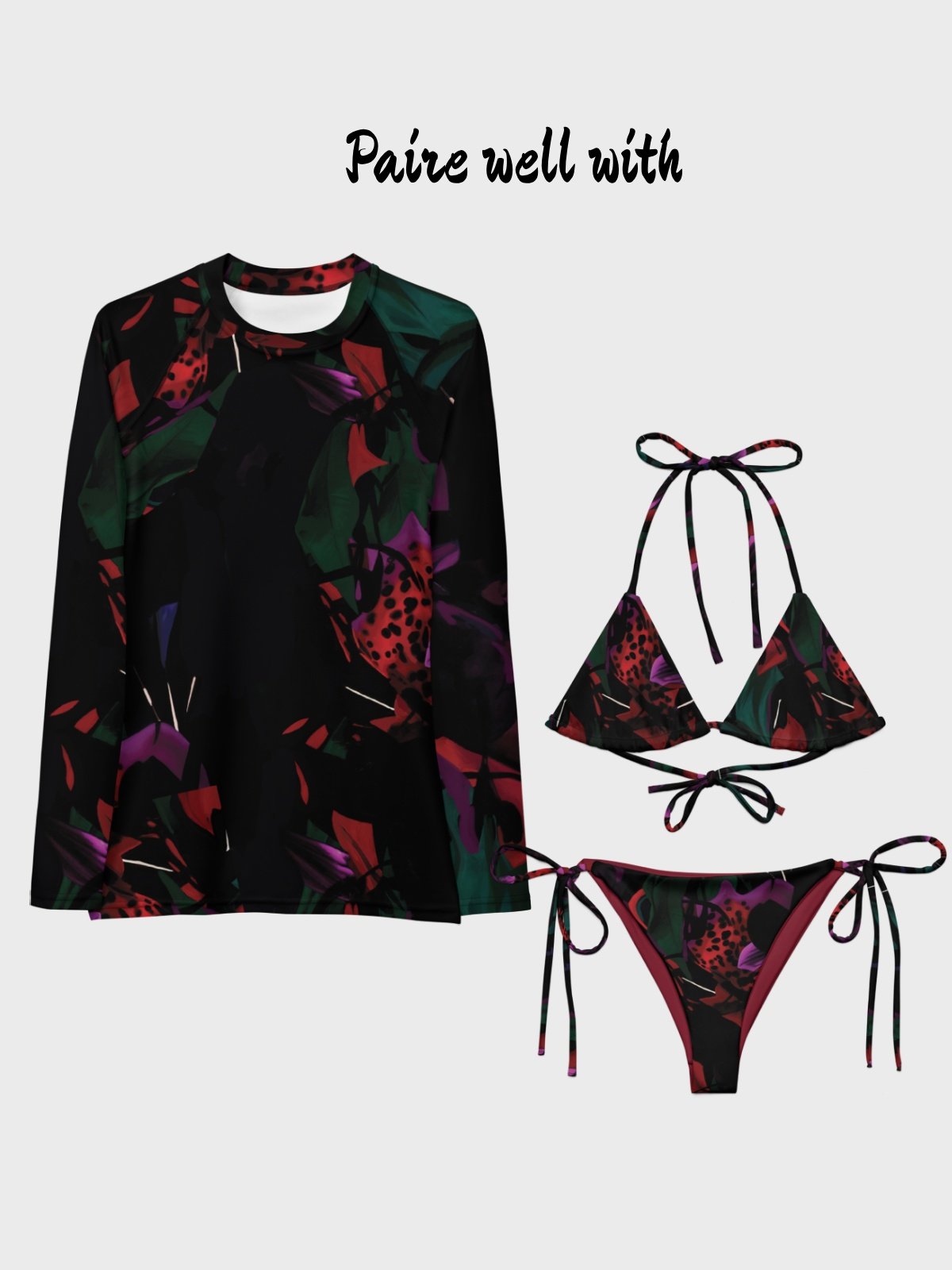 Rash Guard "Blosoom At Midnight" product image (6)