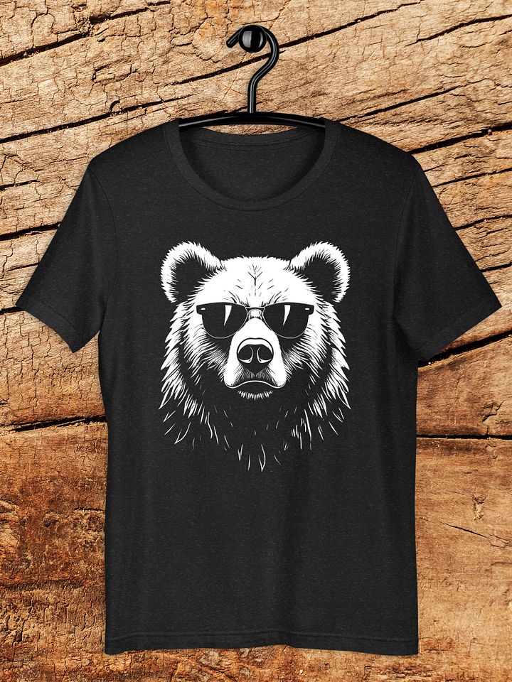 Cool Bear with Sunglasses Minimalist Graphic Unisex T-Shirt product image (1)