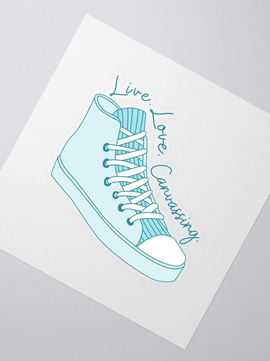 Live Love Canvassing Shoe Kiss Cut Sticker product image (2)