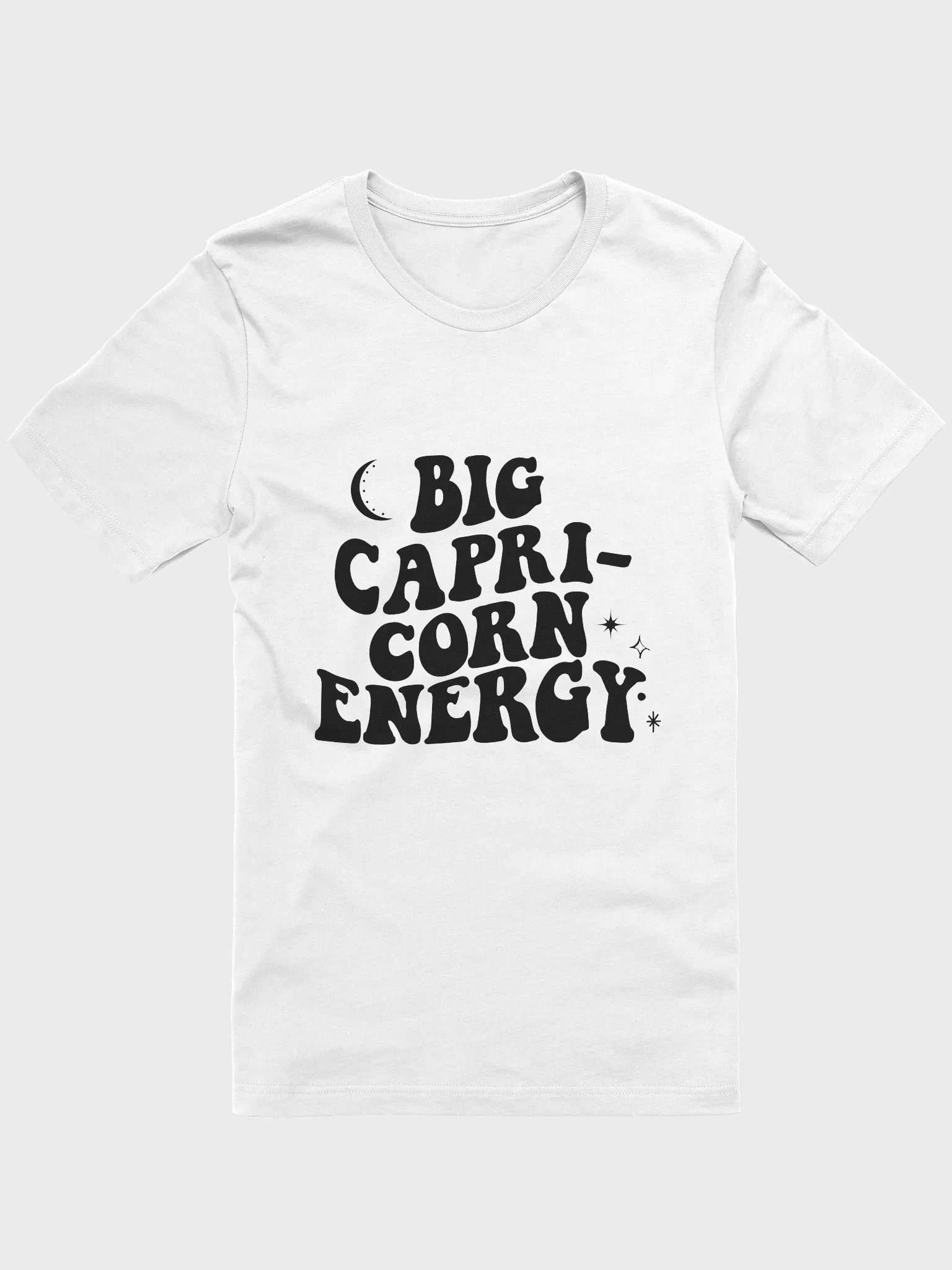 Big Capricorn Energy T-Shirt (Black logo) product image (1)