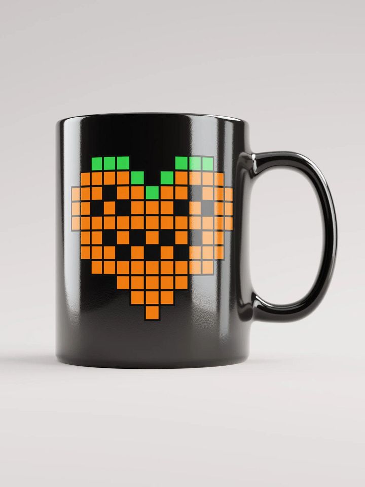Pumpkin Heart Black Glossy Mug product image (2)
