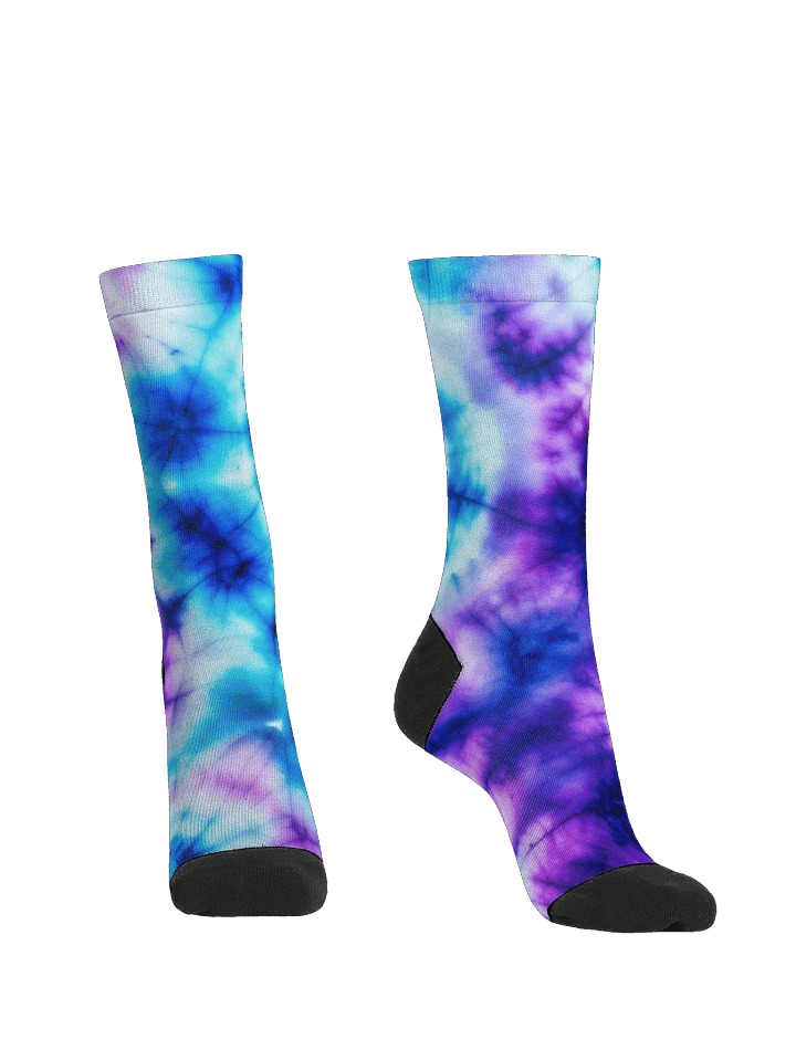 Blue Tie Dye Style EcoArt Crew: Premium Sustainable Socks product image (2)