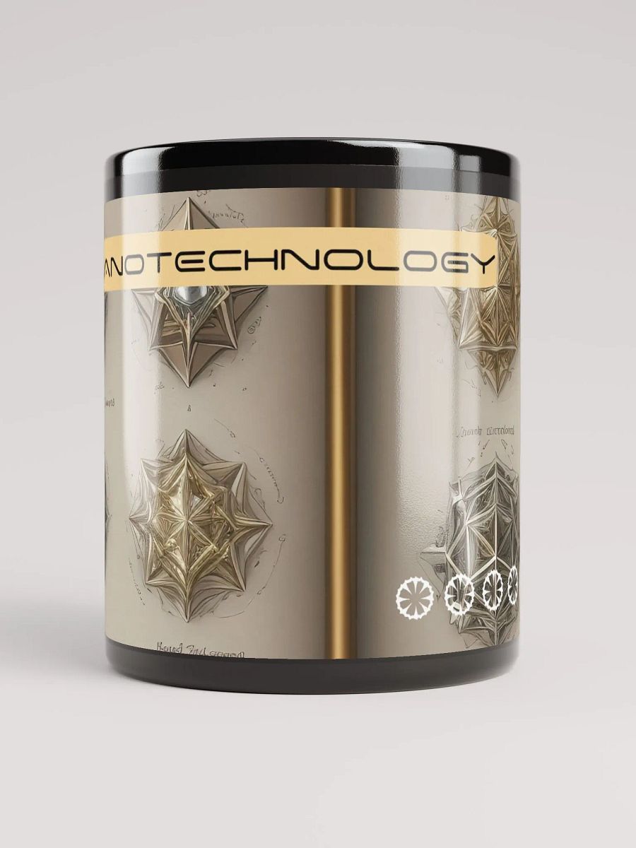 Black Ceramic Nanotechnology Mug - Science Lover Gift - Nanogold C - Gold nanoparticles product image (9)